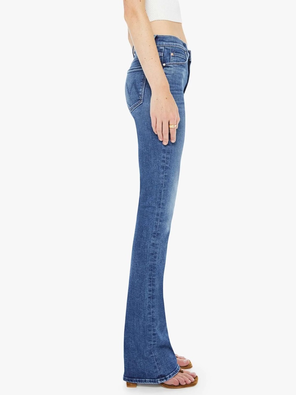 MOTHER Runaway Jeans Mid Rise Flare Slim New Prized Possession Size 30